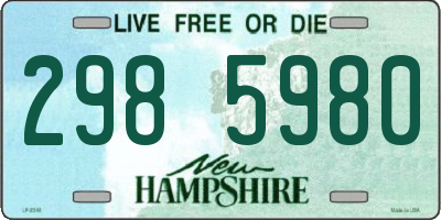 NH license plate 2985980