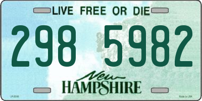 NH license plate 2985982