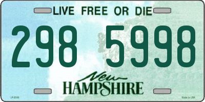 NH license plate 2985998