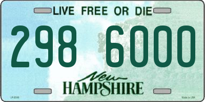 NH license plate 2986000