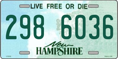 NH license plate 2986036