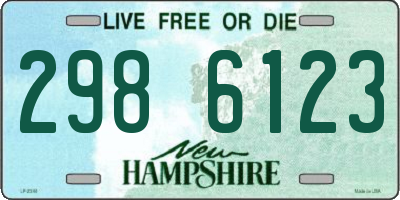 NH license plate 2986123