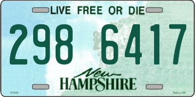NH license plate 2986417