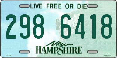 NH license plate 2986418