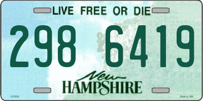 NH license plate 2986419