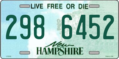 NH license plate 2986452