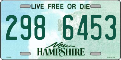 NH license plate 2986453