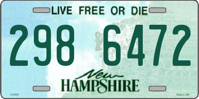 NH license plate 2986472