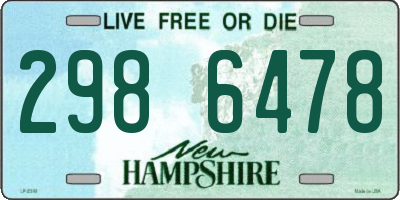 NH license plate 2986478