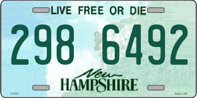 NH license plate 2986492
