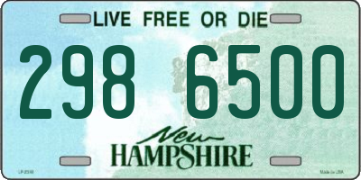 NH license plate 2986500