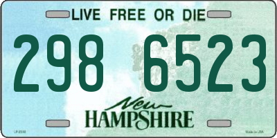 NH license plate 2986523