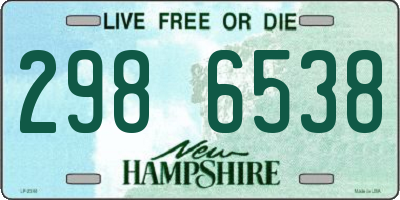 NH license plate 2986538