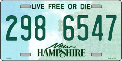 NH license plate 2986547