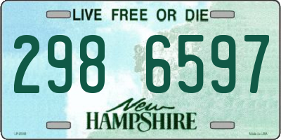 NH license plate 2986597