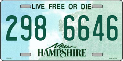 NH license plate 2986646