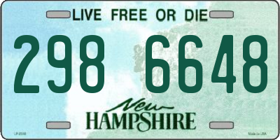 NH license plate 2986648