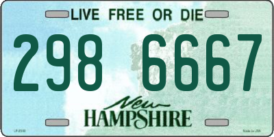 NH license plate 2986667