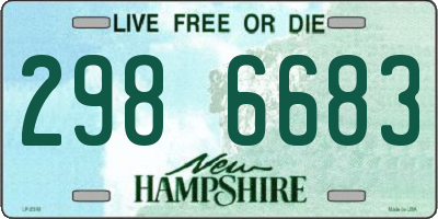 NH license plate 2986683
