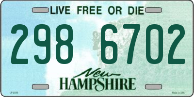NH license plate 2986702