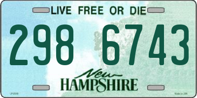 NH license plate 2986743