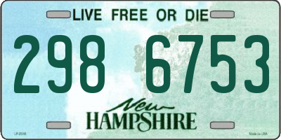 NH license plate 2986753
