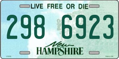 NH license plate 2986923