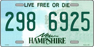 NH license plate 2986925