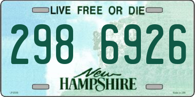 NH license plate 2986926