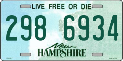 NH license plate 2986934