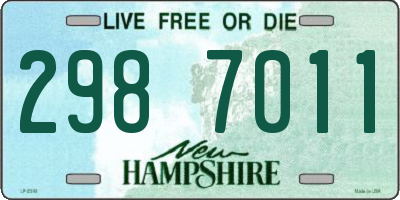 NH license plate 2987011