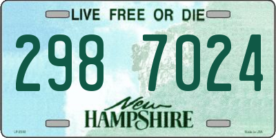 NH license plate 2987024