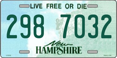 NH license plate 2987032