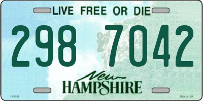 NH license plate 2987042