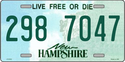 NH license plate 2987047