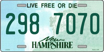 NH license plate 2987070