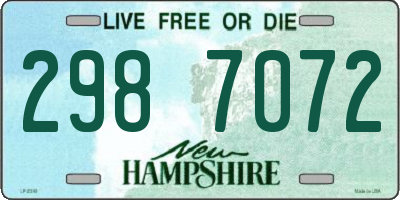 NH license plate 2987072