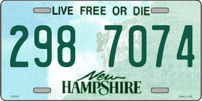NH license plate 2987074