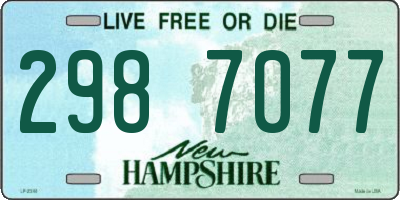 NH license plate 2987077