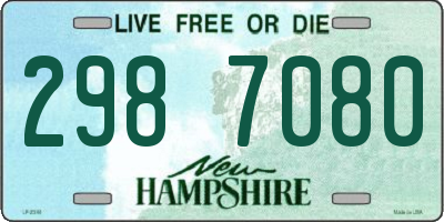 NH license plate 2987080