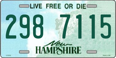 NH license plate 2987115