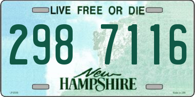 NH license plate 2987116