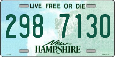 NH license plate 2987130