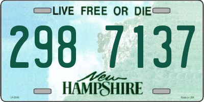NH license plate 2987137