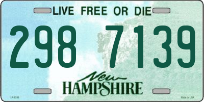 NH license plate 2987139