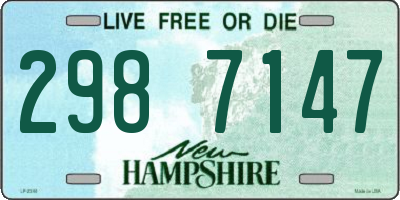 NH license plate 2987147