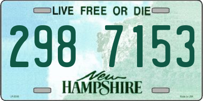 NH license plate 2987153