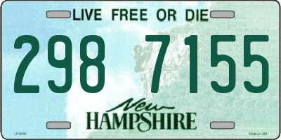 NH license plate 2987155