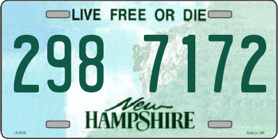 NH license plate 2987172