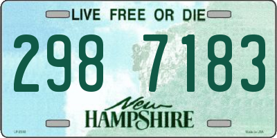 NH license plate 2987183